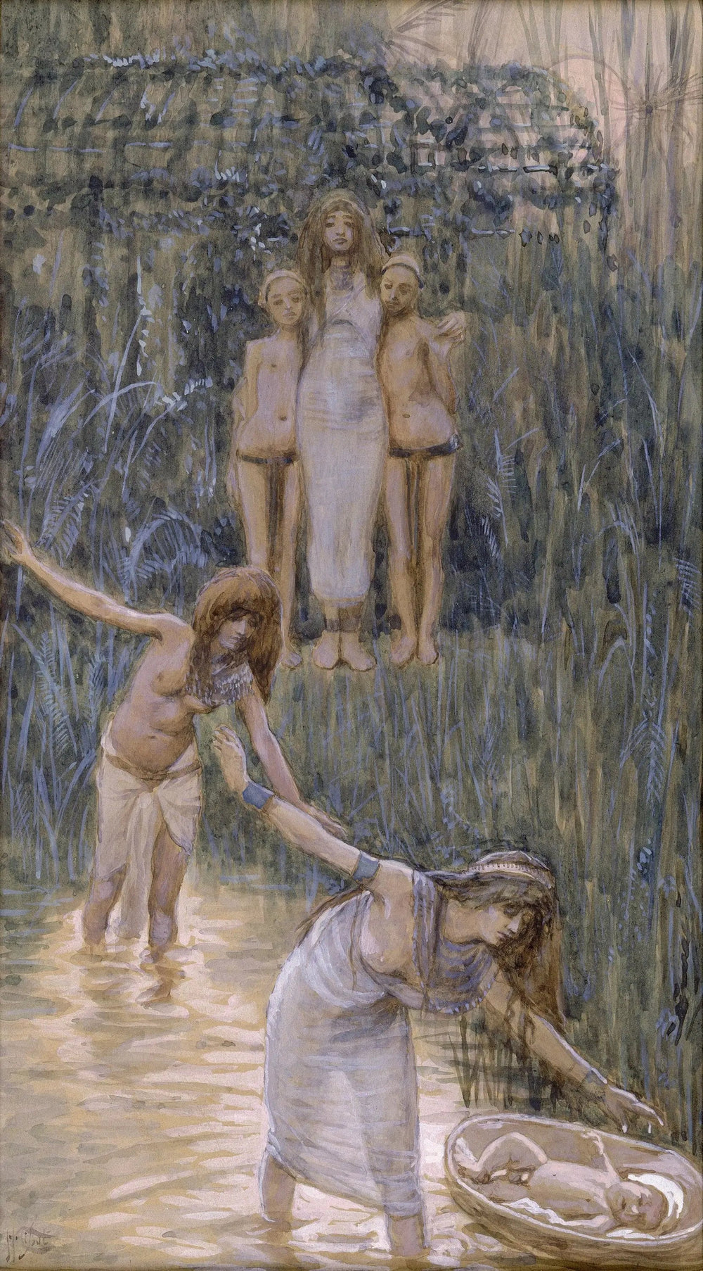 La fille de Pharaon fait venir Moïse - James Tissot image 1 reproduction artisanale de tableau