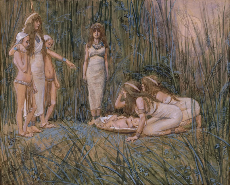 Das Mädchen des Pharao empfängt die Mutter von Moses - James Tissot