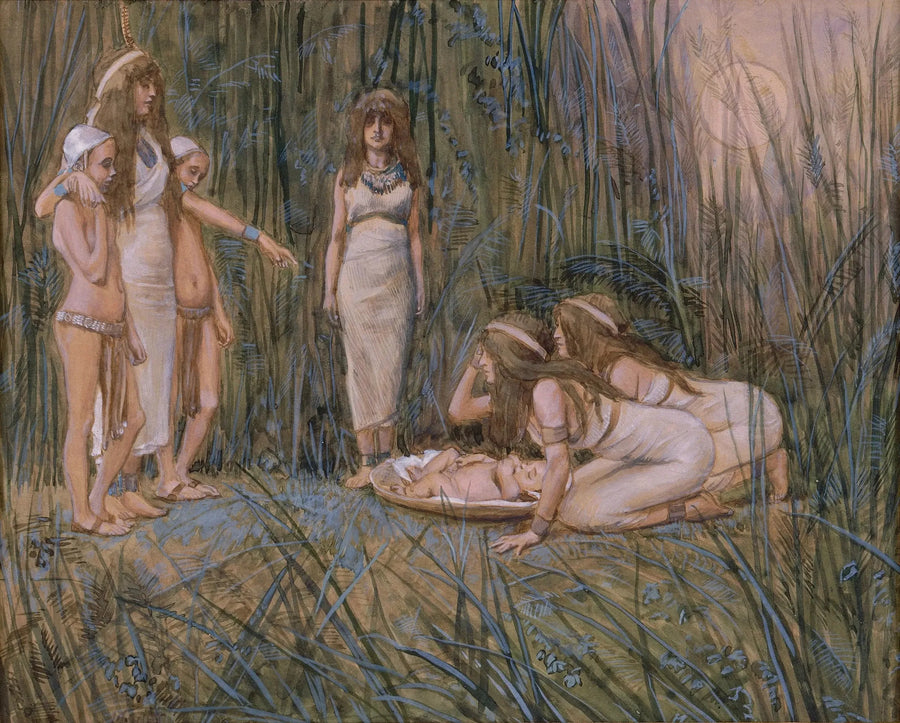 Das Mädchen des Pharao empfängt die Mutter von Moses - James Tissot
