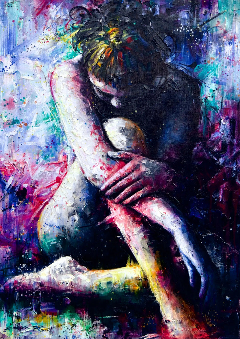 Das lila Mädchen | 50 x 70 cm