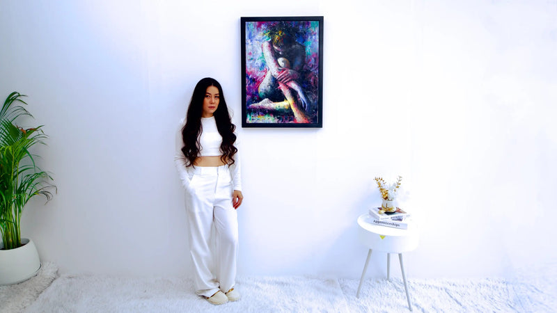 Das lila Mädchen | 50 x 70 cm