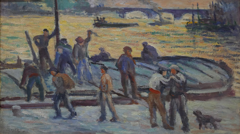 Das Ende des Tages. Zementschürzen - Maximilien Luce
