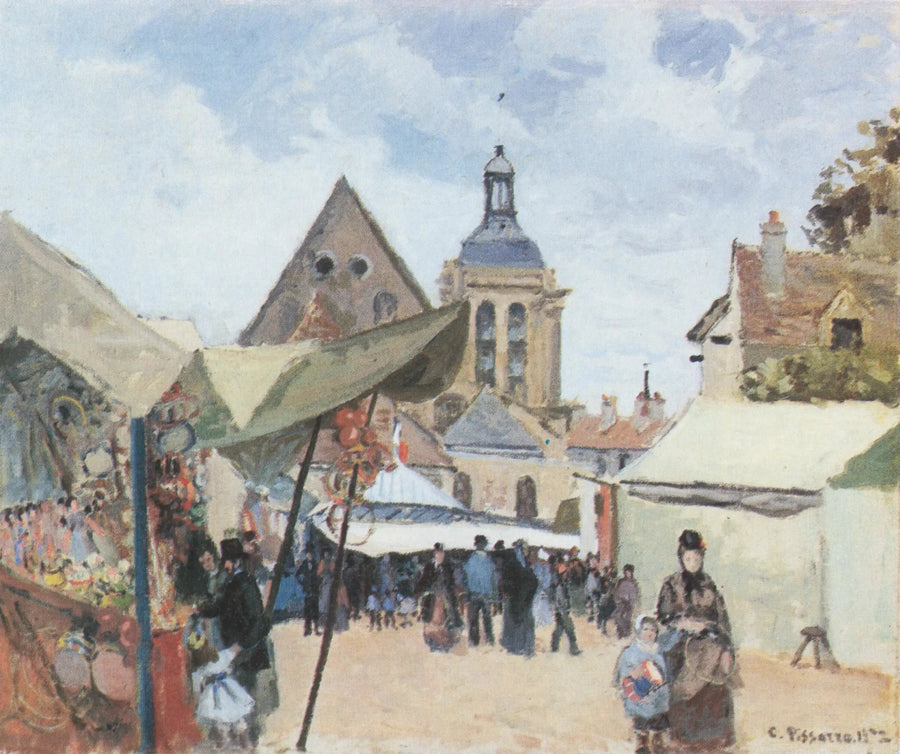 Die Septembermesse, Pontoise - Camille Pissarro