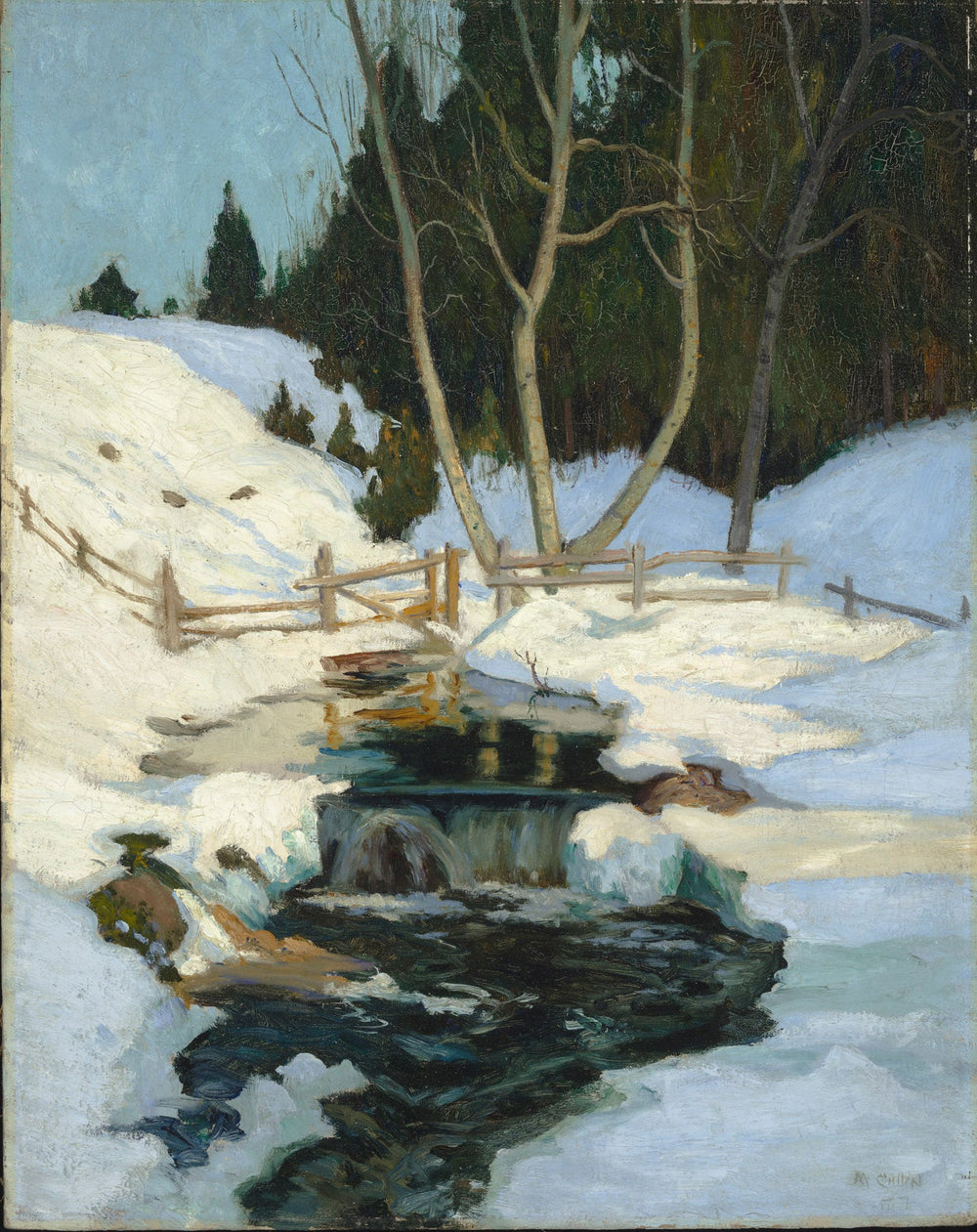 La Fonte des neiges - Maurice Galbraith Cullen image 1 copie peinte à la main à l’huile