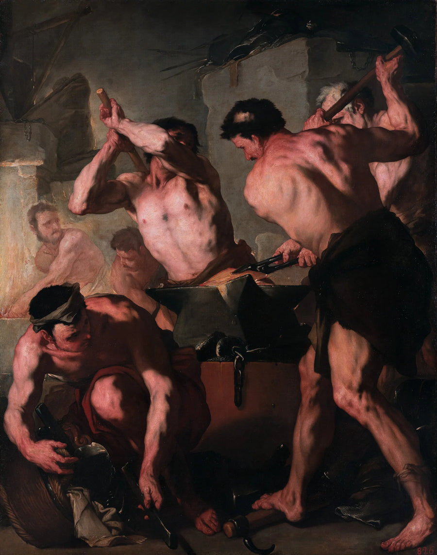 Die Schmiede von Vulcain - Luca Giordano