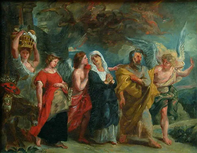 Die Flucht von Lot - Eugène Delacroix