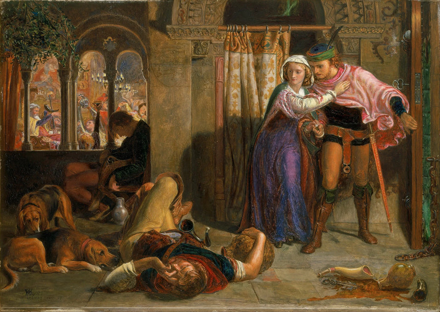 Madeline und Porphyro während des Rausches, der die Festlichkeiten begleitet (Vorabend des Festtags der Heiligen Agnes) - William Holman Hunt