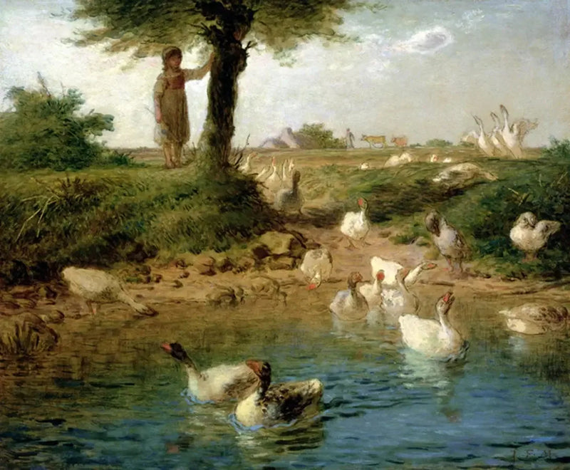Die Gänsehirte - Jean-François Millet