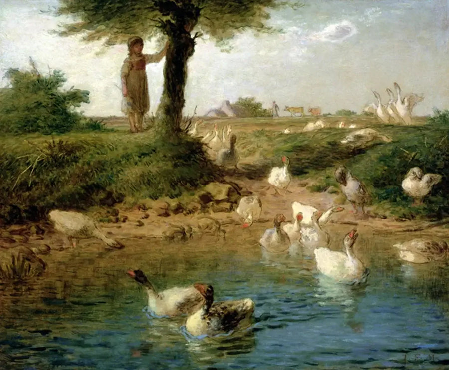 Die Gänsehirte - Jean-François Millet