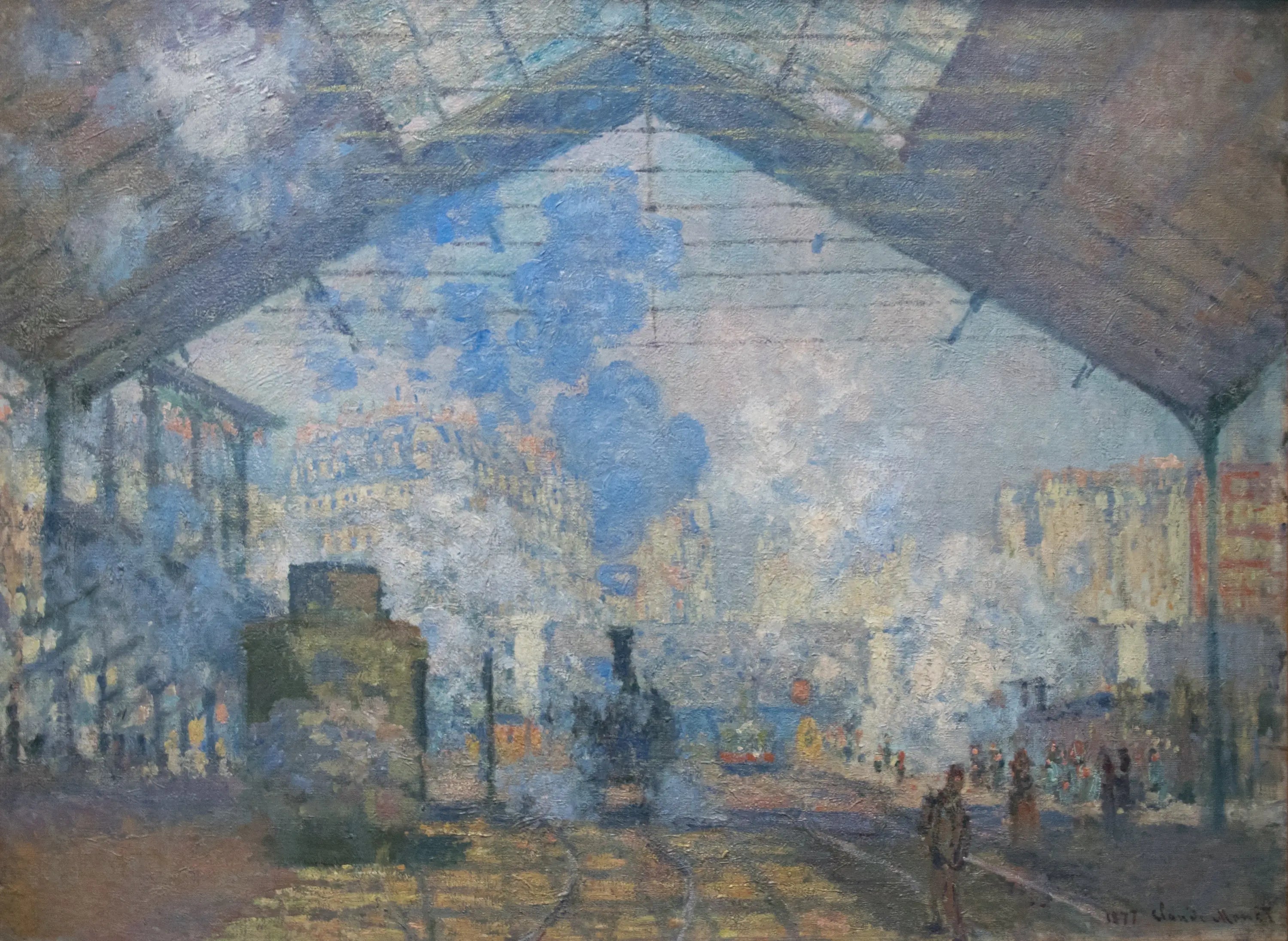 La Gare Saint-Lazare - Claude Monet image 1 copie peinte à la main à l’huile