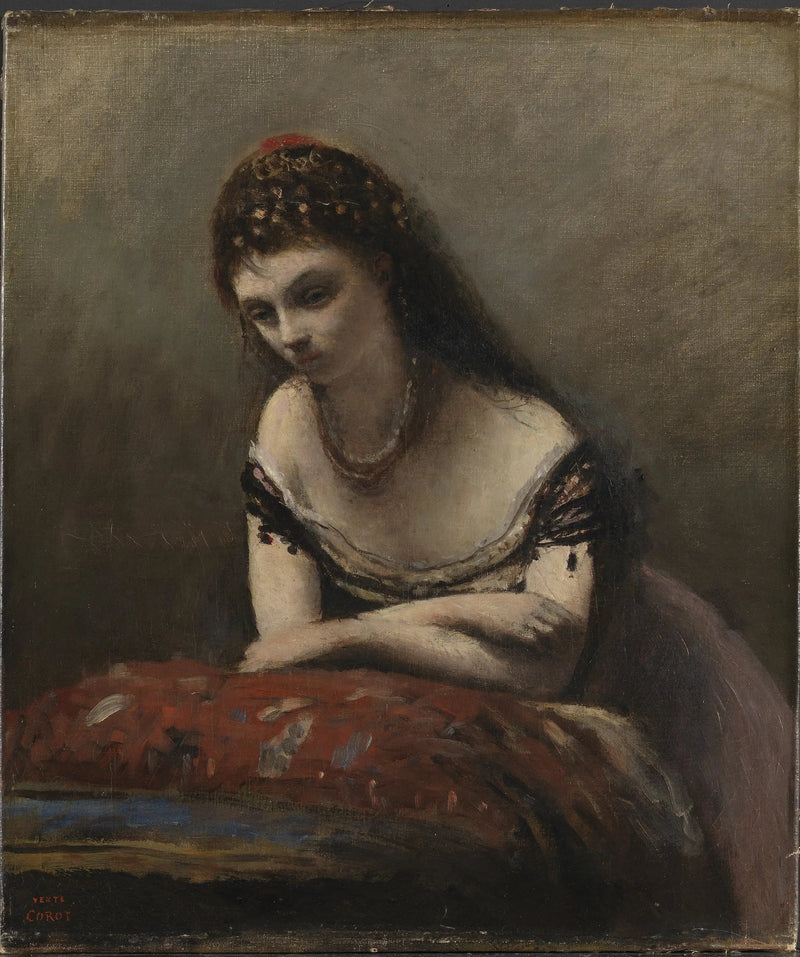Die Zigeunerin - Jean-Baptiste Camille Corot