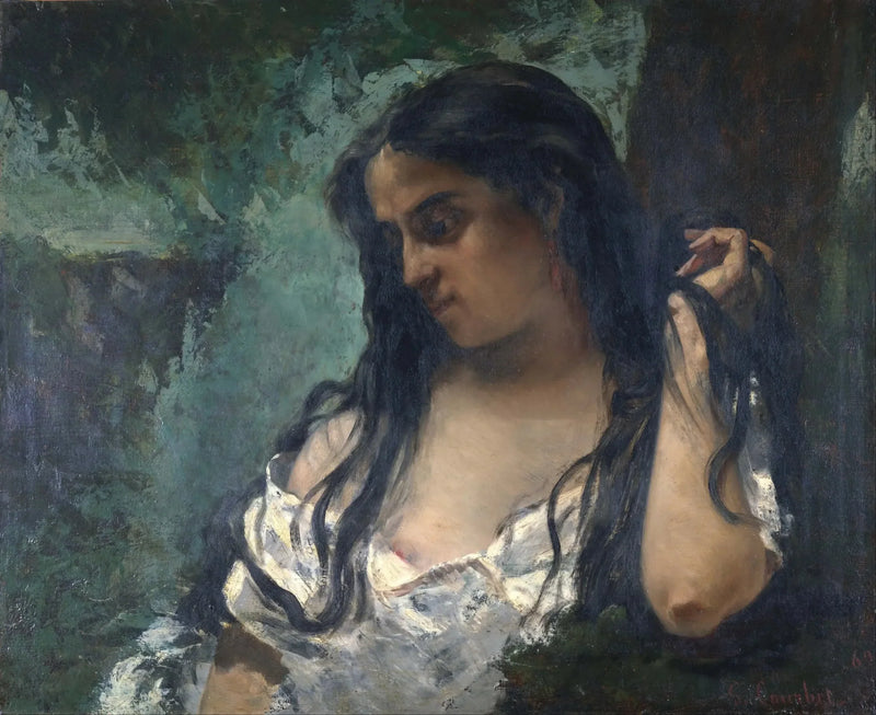Die nachdenkliche Zigeunerin - Gustave Courbet