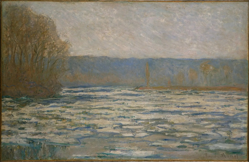 Das Eis zerfällt auf der Seine nahe Bennecourt - Claude Monet
