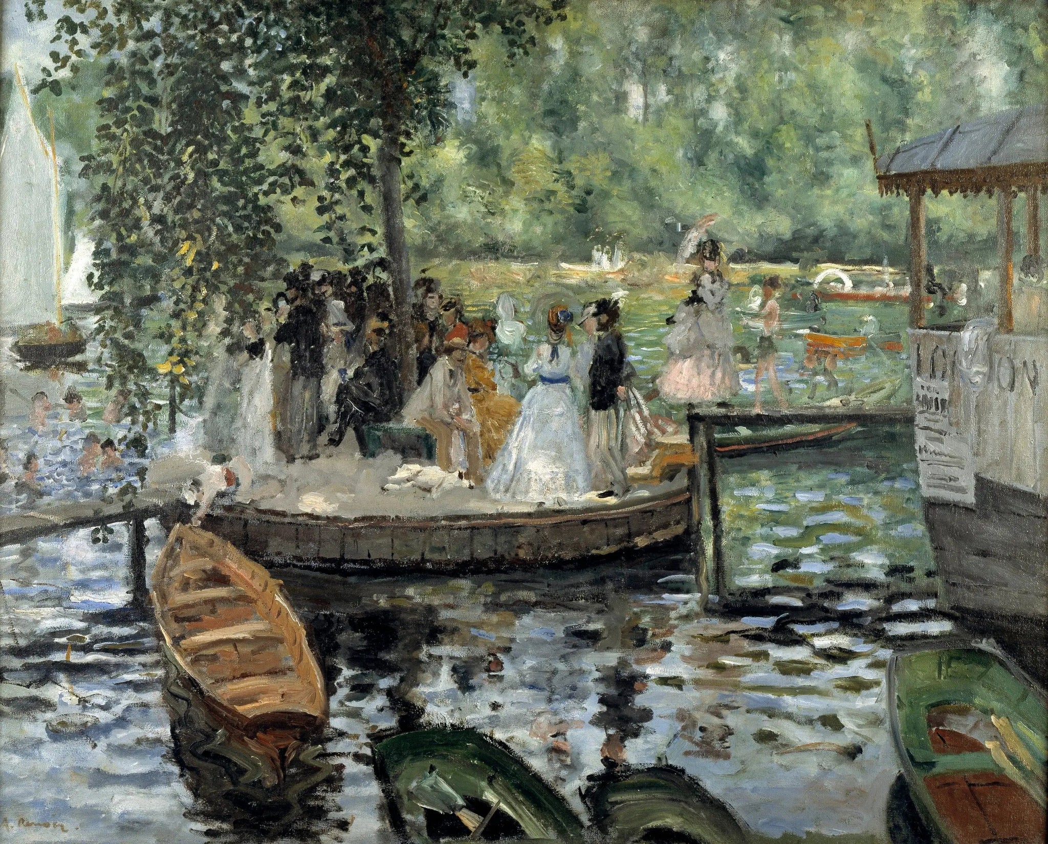 La Grenouillère - Pierre-Auguste Renoir image 1 copie peinte à la main à l’huile