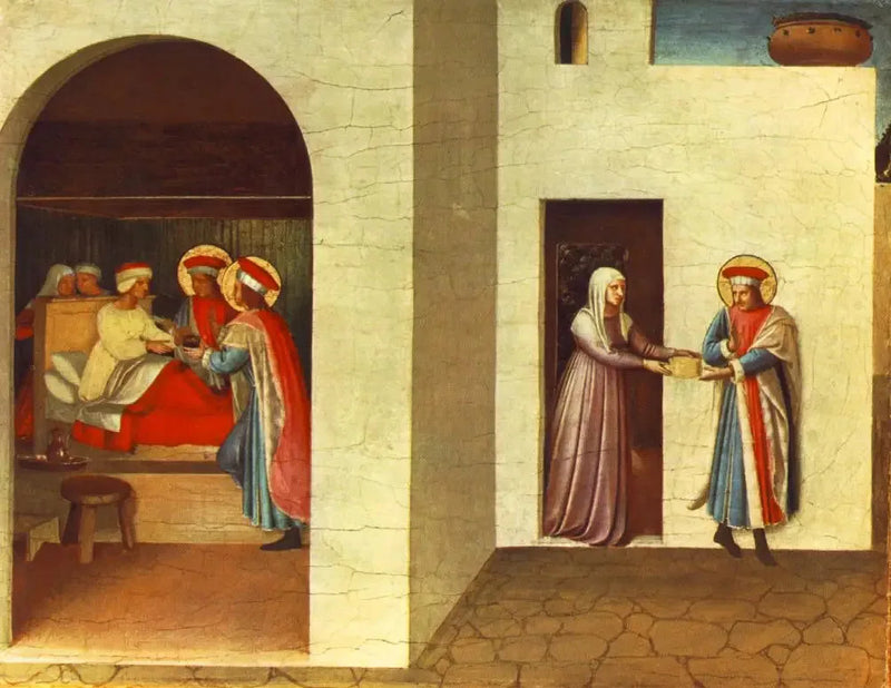 Die Heilung von Palladia durch die Heiligen Côme und Damien - Fra Angelico