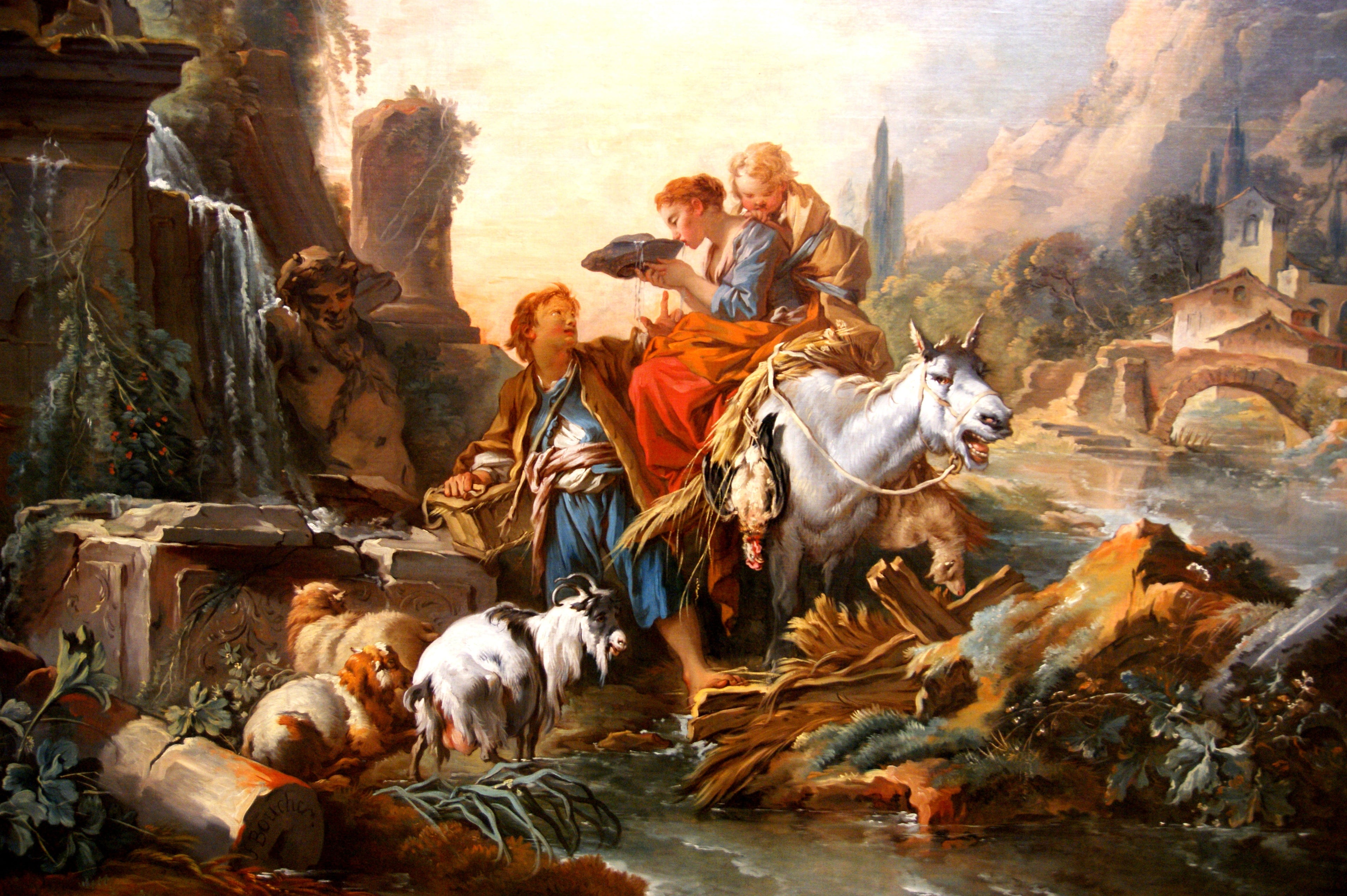 Die Haltestelle am Brunnen - François Boucher