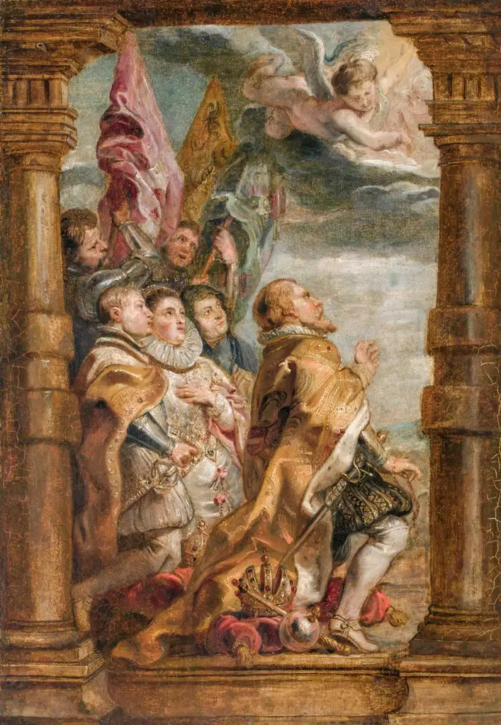 Die weltliche Hierarchie in der Anbetung - Peter Paul Rubens