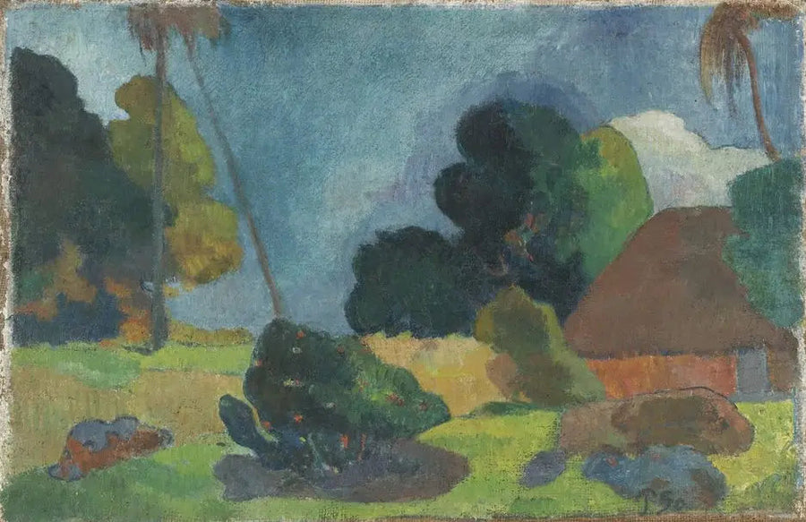 Die Hütte unter den Palmen - Paul Gauguin
