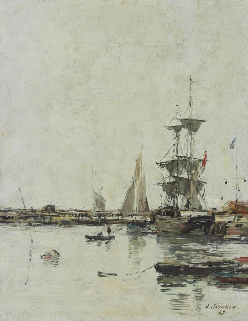 Die Mole in Trouville - Eugène Boudin