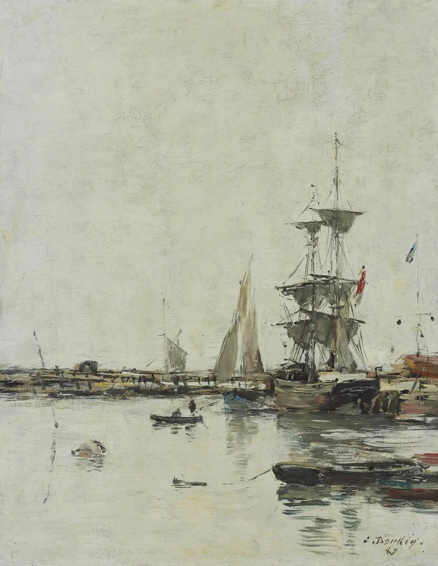 Die Mole in Trouville - Eugène Boudin