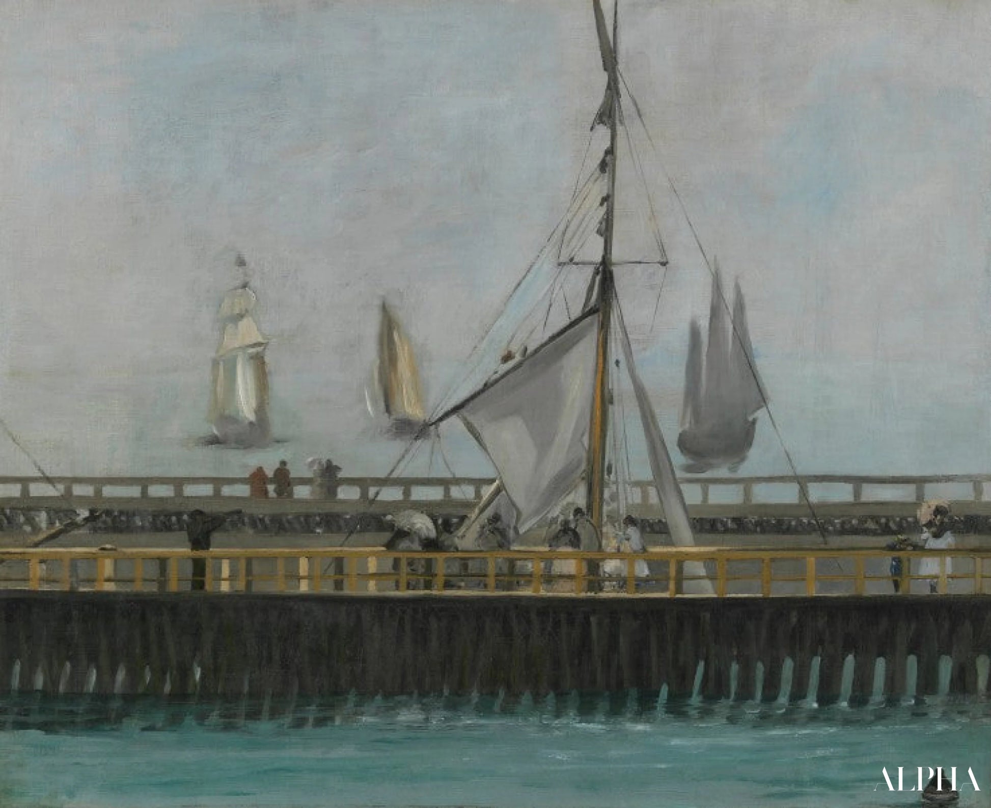 La jetée de Boulogne-sur-Mer - Edouard Manet - Reproductions de tableaux et peintures haut de gamme