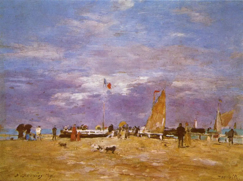 Die Jetée von Deauville - Eugène Boudin