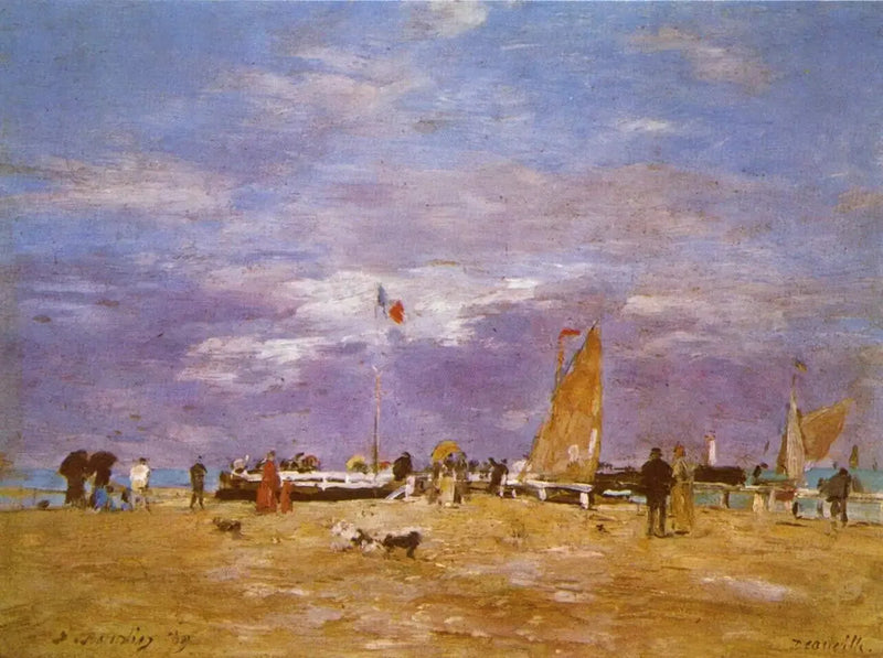 Die Jetée von Deauville - Eugène Boudin