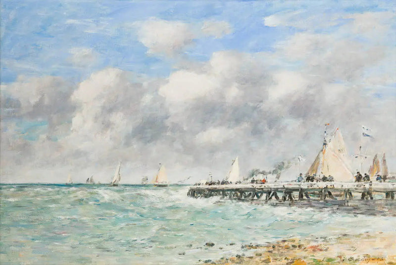 Die Mole von Trouville - Eugène Boudin