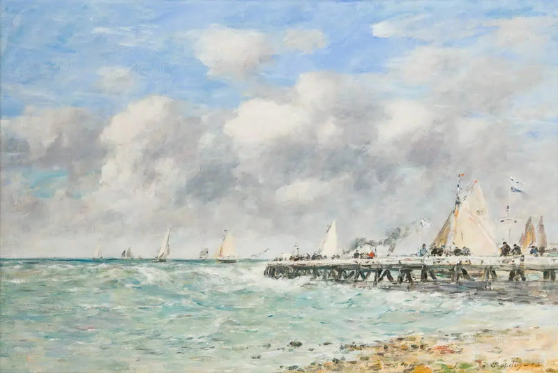 Die Mole von Trouville - Eugène Boudin
