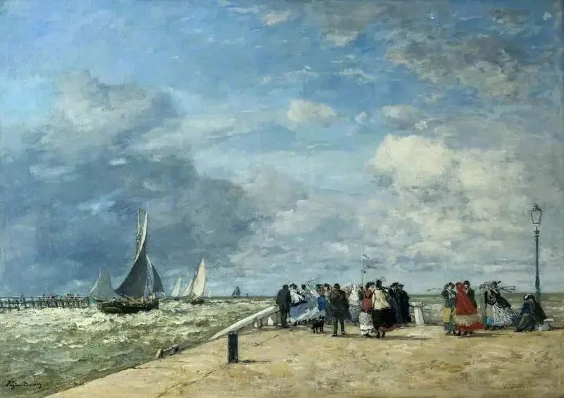 Die Jetée von Trouville - Eugène Boudin