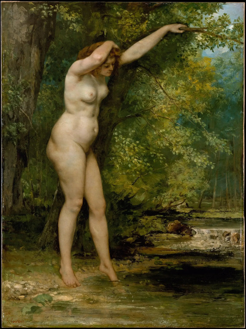 Die junge Badende - Gustave Courbet