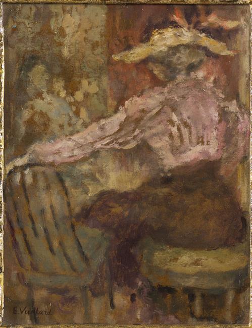 Das junge Mädchen im rosa Hemd - Édouard Vuillard