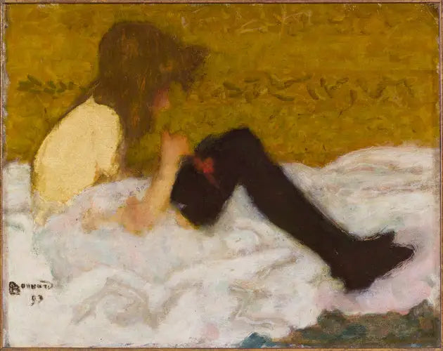 Das Mädchen mit den schwarzen Strümpfen - Pierre Bonnard