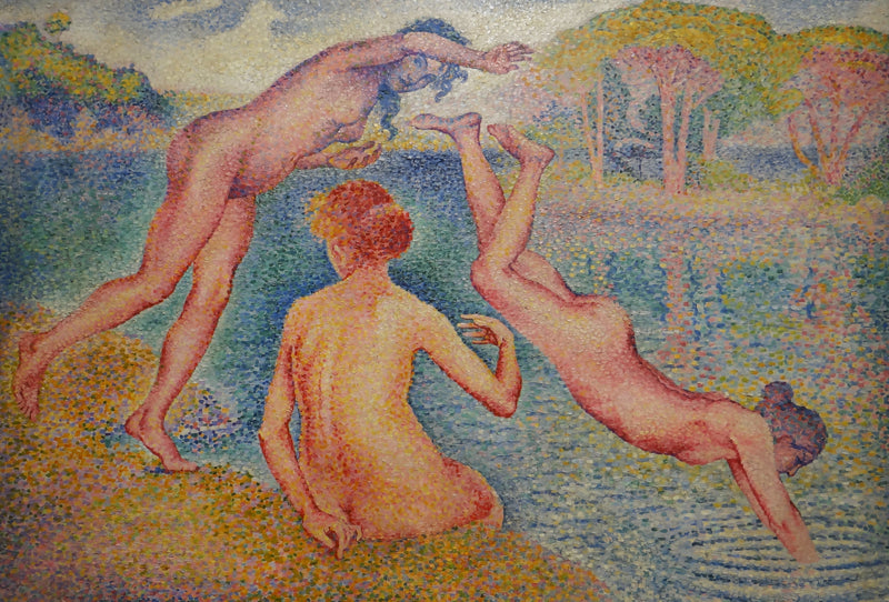 Das fröhliche Baden - Henri-Edmond Cross