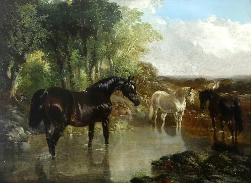 La jument poulinière - John Frederick Herring, Sr. image 1 copie peinte à la main à l’huile