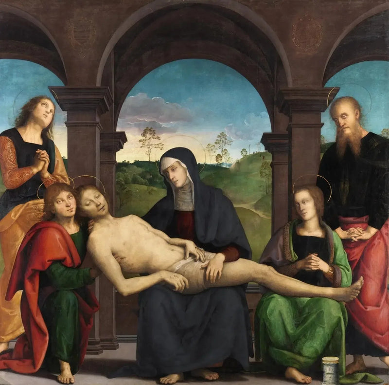 Die Klage über den toten Christus - Pietro Perugino