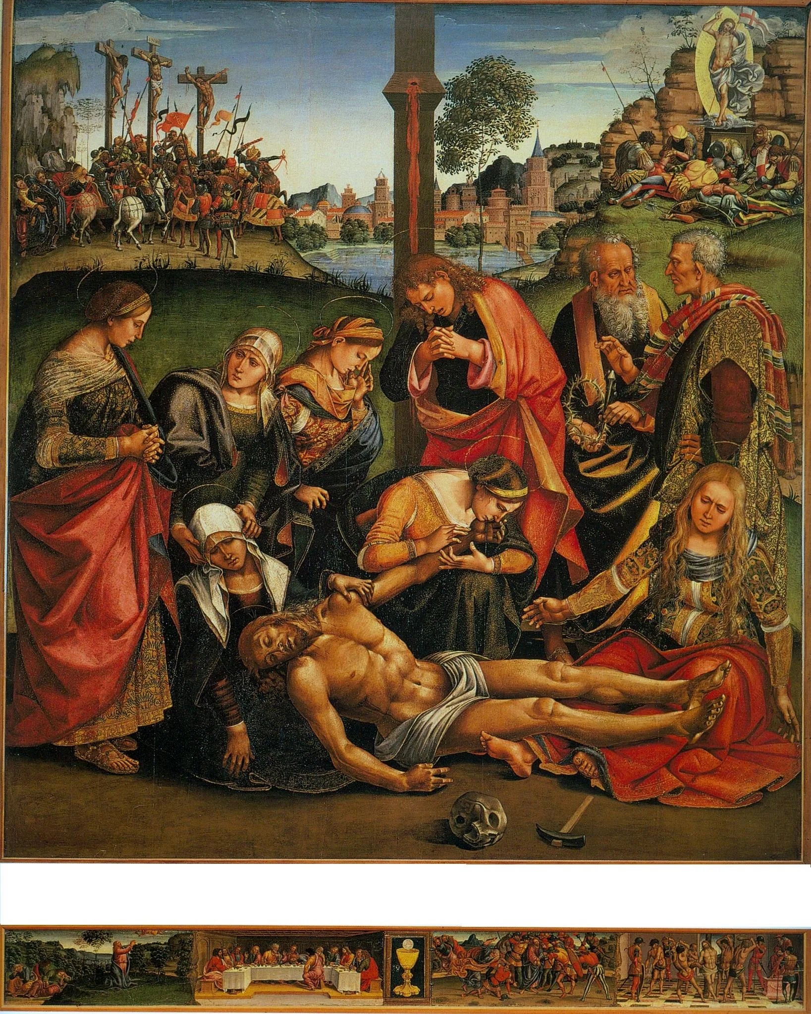 La lamentation sur le corps du Christ mort - Luca Signorelli image 1 copie peinte à la main à l’huile