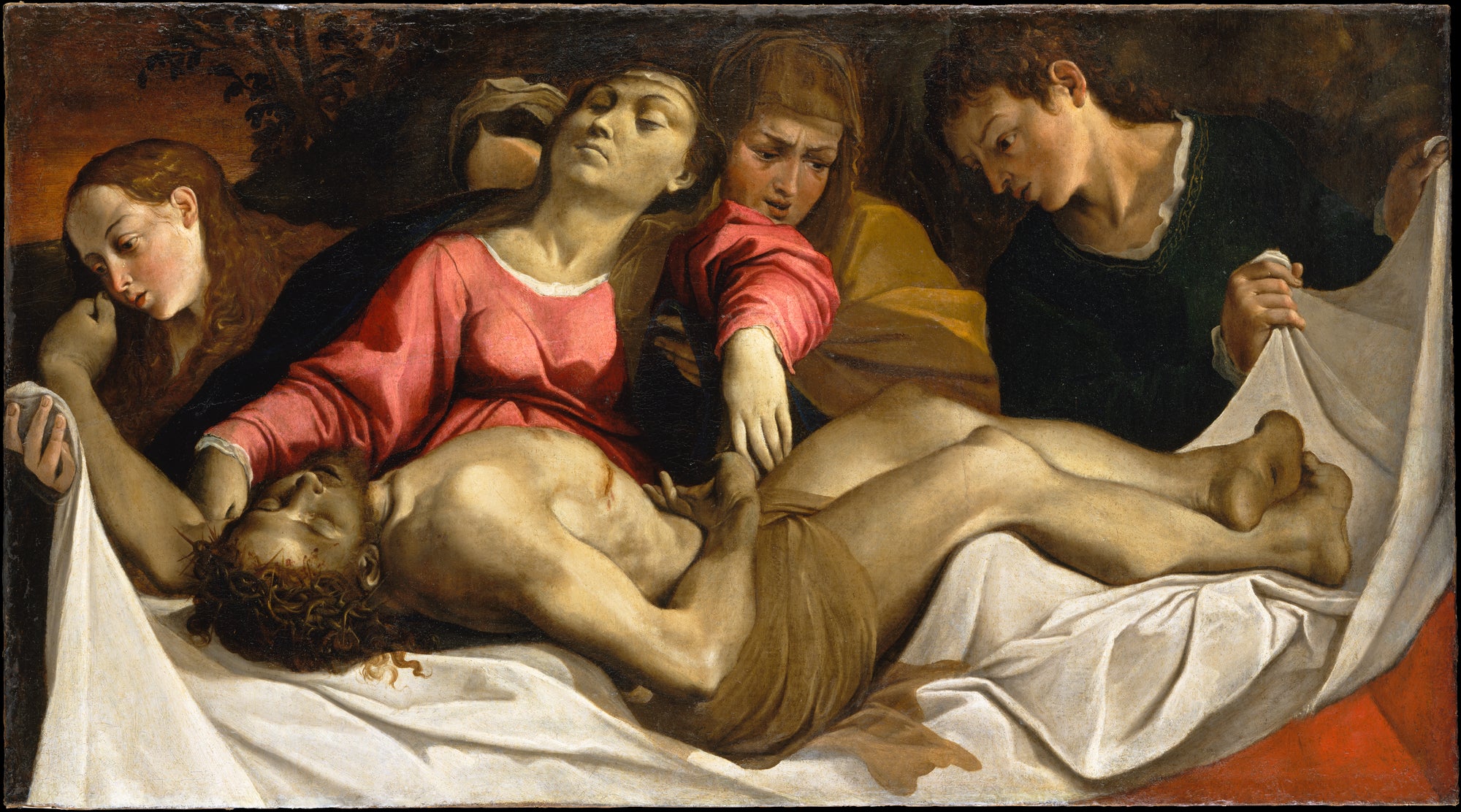 La lamentation sur le corps du Christ mort - Ludovico Carracci image 1 copie de tableau peinte à la main