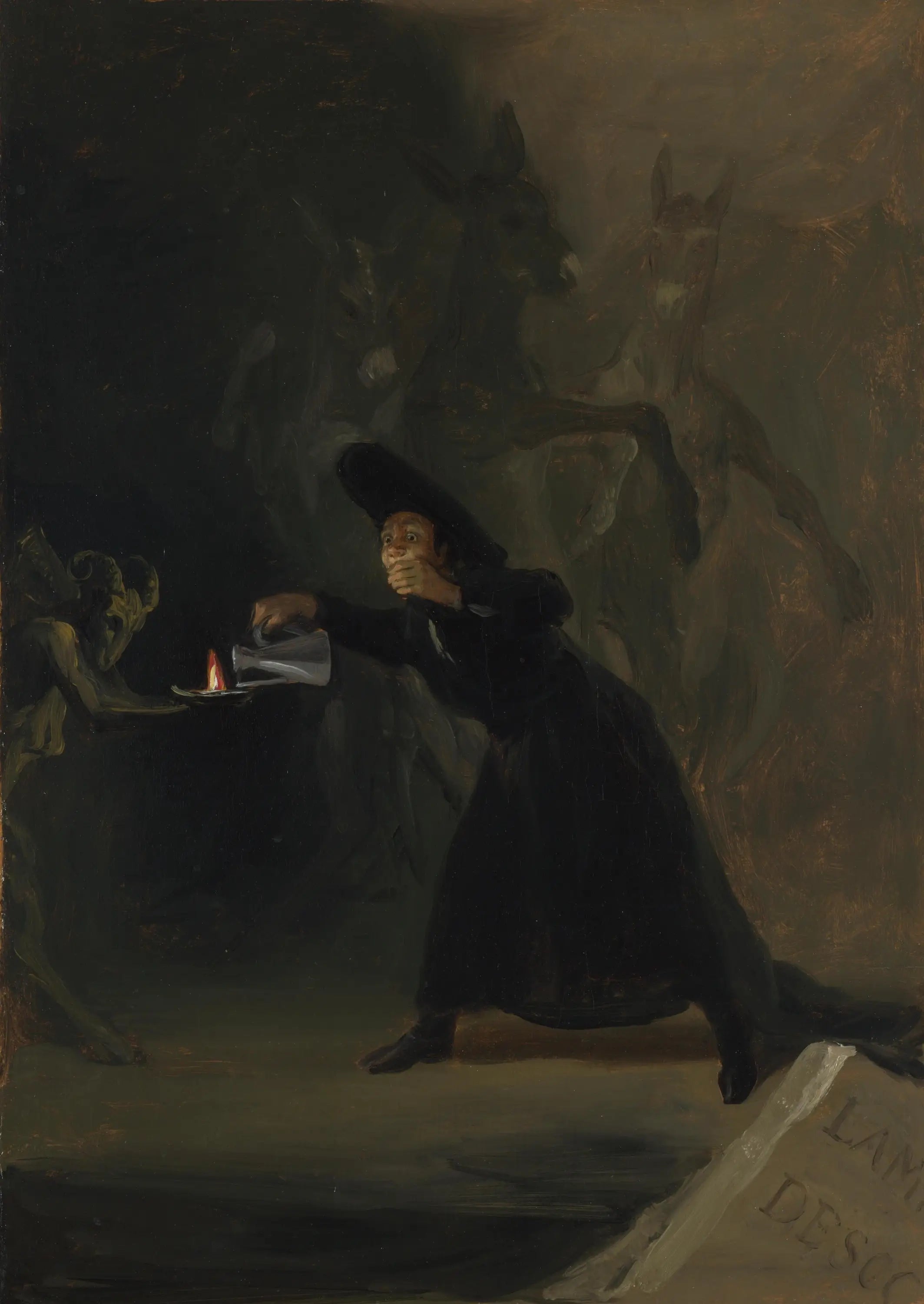 La Lampe du diable - Francisco de Goya image 1 copie de tableau peinte à la main