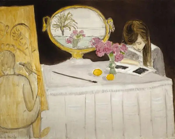 Reproduction du tableau « La Leçon de peinture ou La Séance de peinture - Henri Matisse » par Alpha Reproduction en peinture à l’huile