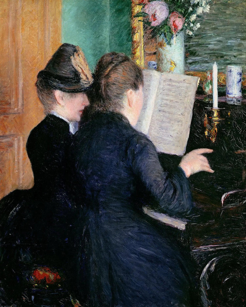 Die Klavierstunde - Gustave Caillebotte