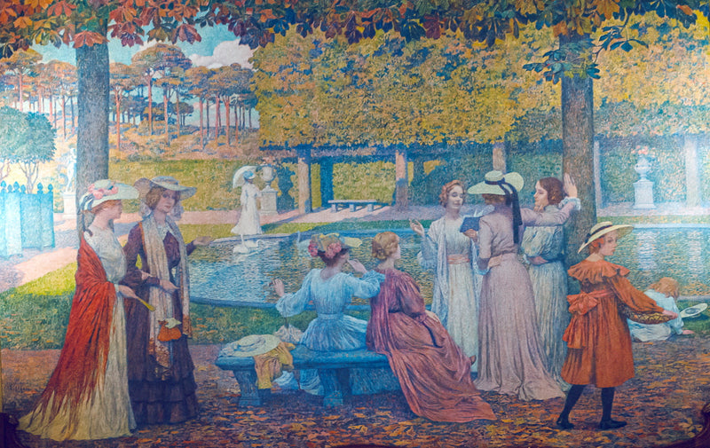 Das Lesen im Park - Théophile van Rysselberghe