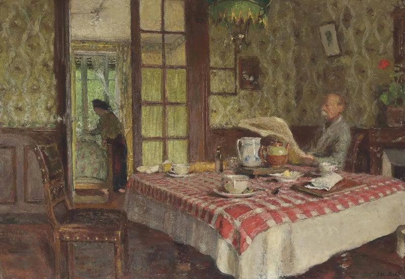 Das Lesen im Esszimmer, Vaucresson - Édouard Vuillard