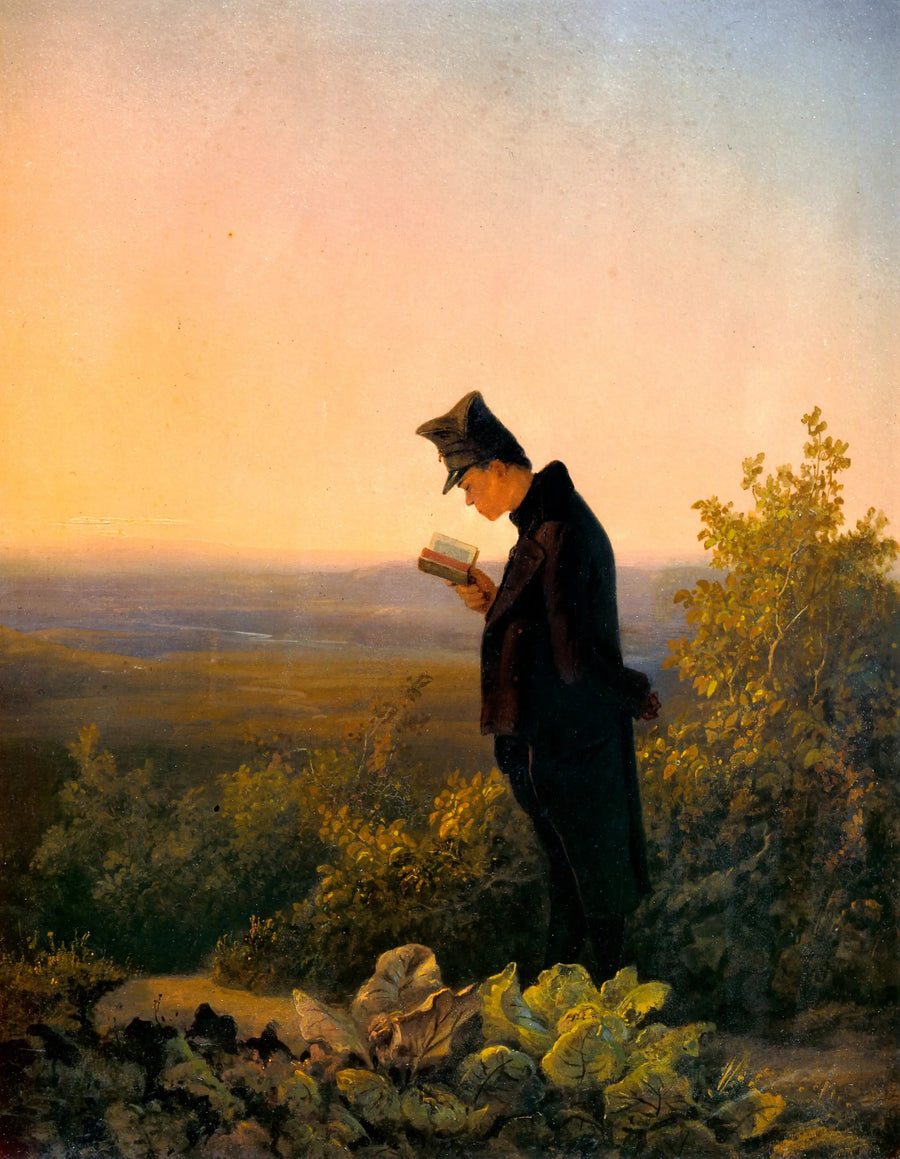 Das Brevierlesen am Abend - Carl Spitzweg