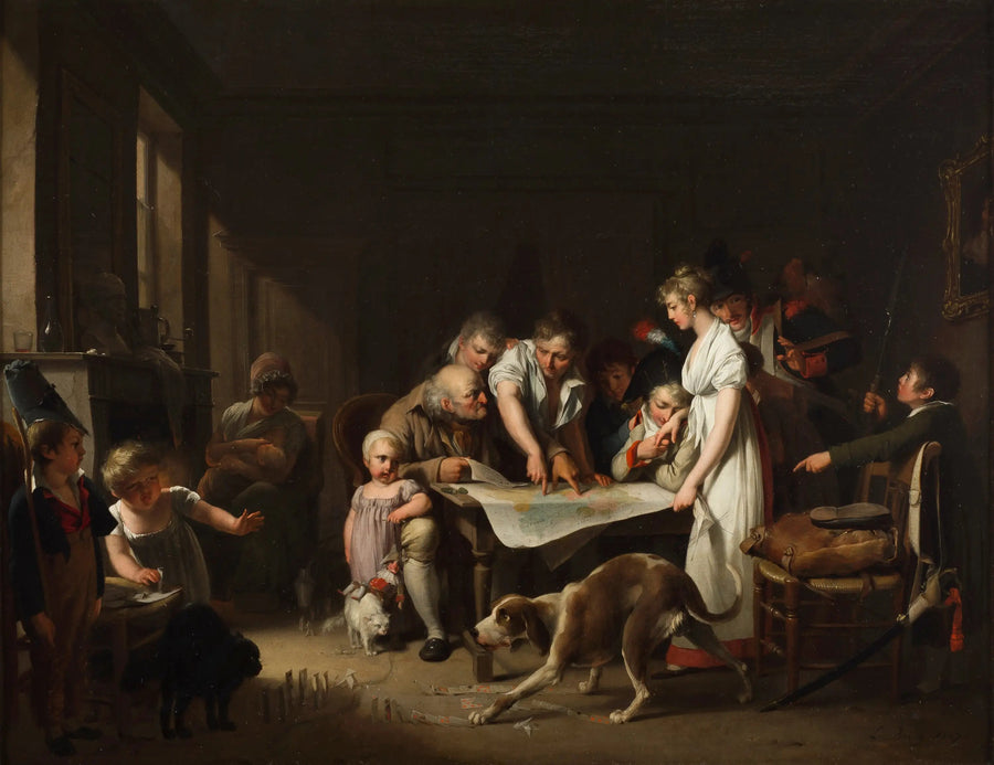 Die Lektüre des Bulletins der Grande Armée - Louis-Léopold Boilly