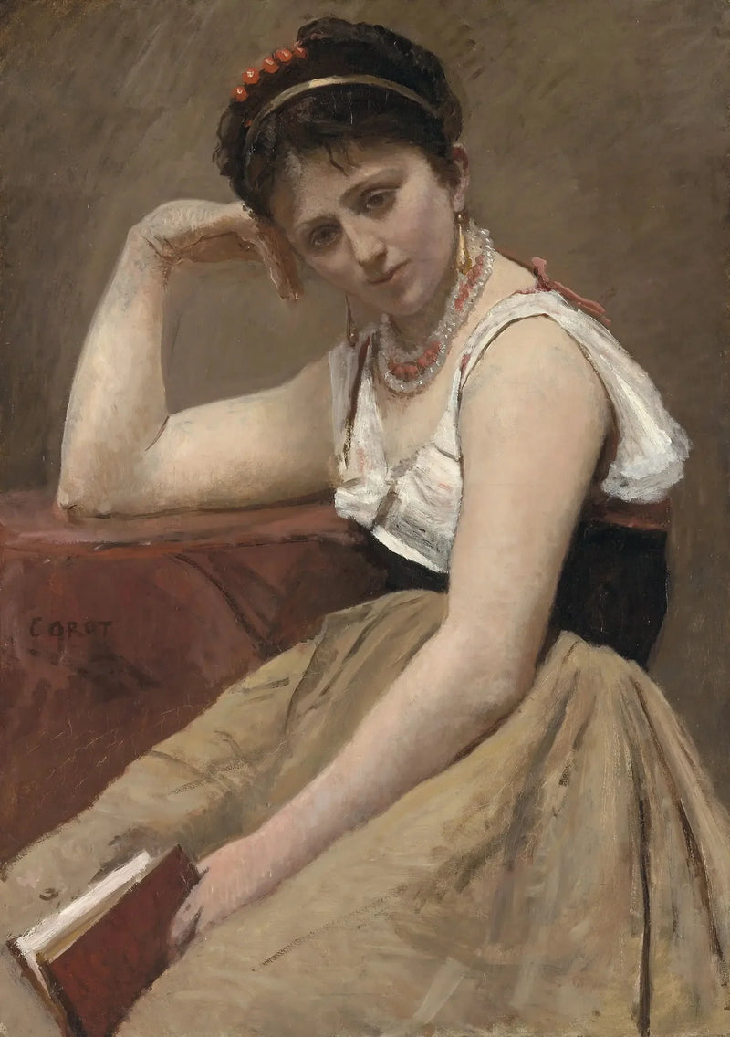 Unterbrochene Lektüre - Jean-Baptiste Camille Corot