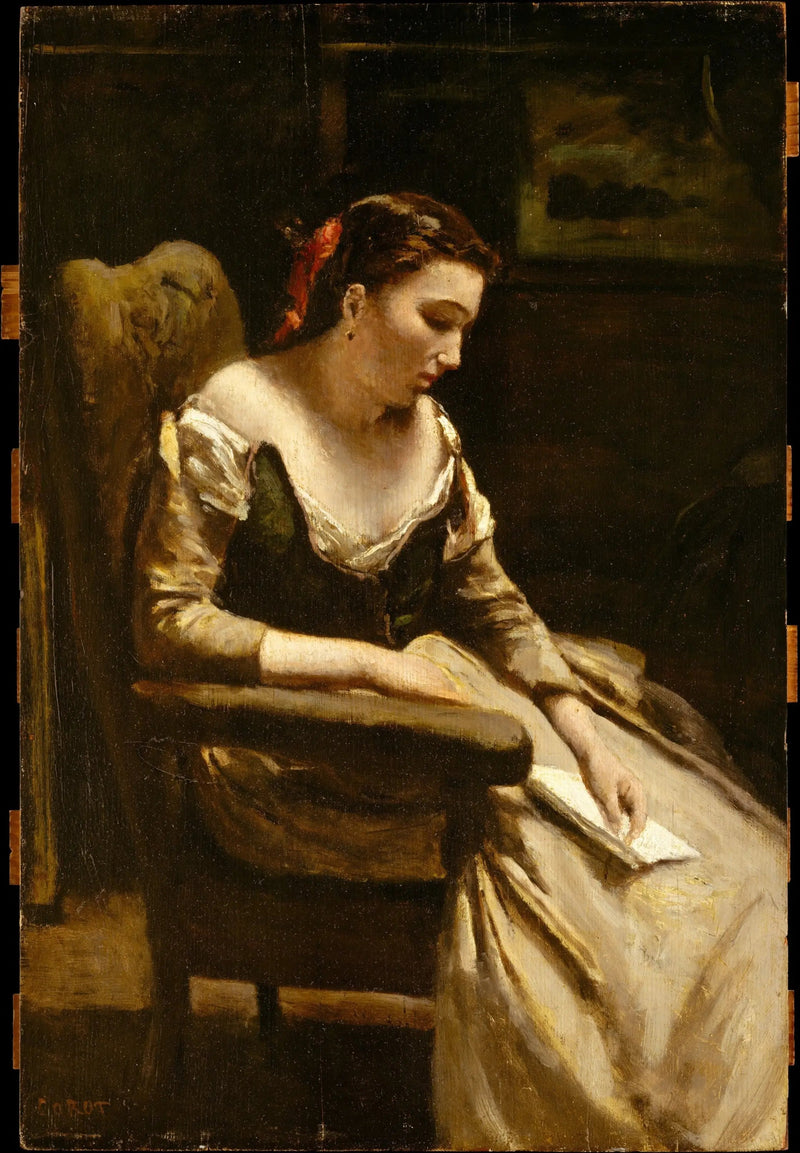 Der Brief - Jean-Baptiste Camille Corot