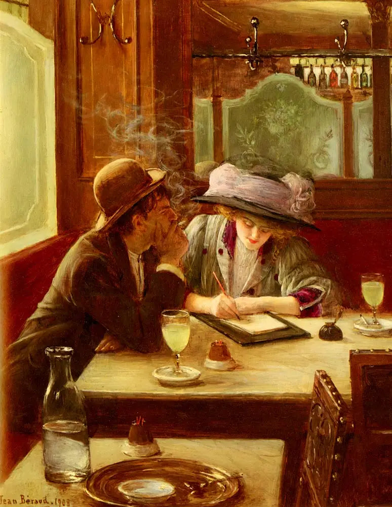La Lettre - Jean Béraud image 1 reproduction artisanale de tableau
