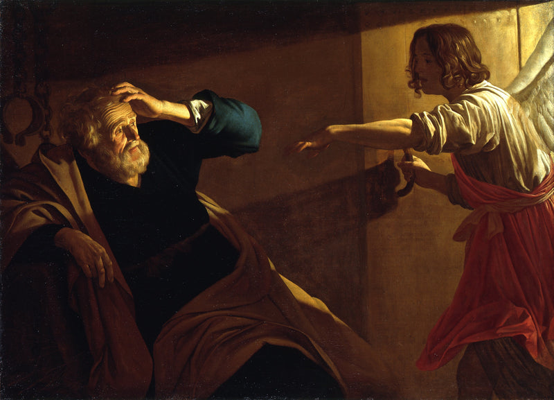 Die Befreiung des heiligen Petrus aus dem Gefängnis durch den Engel - Gerrit van Honthorst