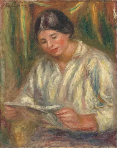 Die weiße Leserin - Pierre-Auguste Renoir